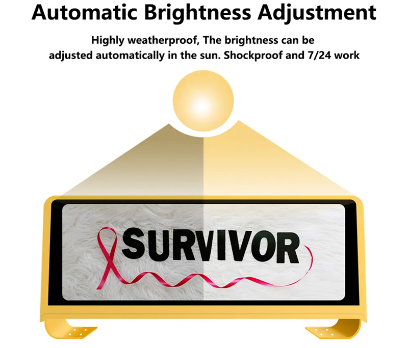 led taxi top display pantalla led superior de taxi