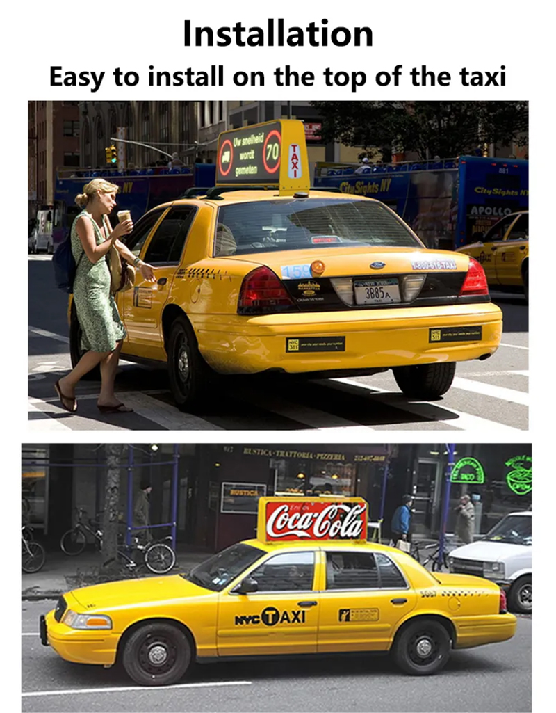 led taxi top display pantalla led superior de taxi