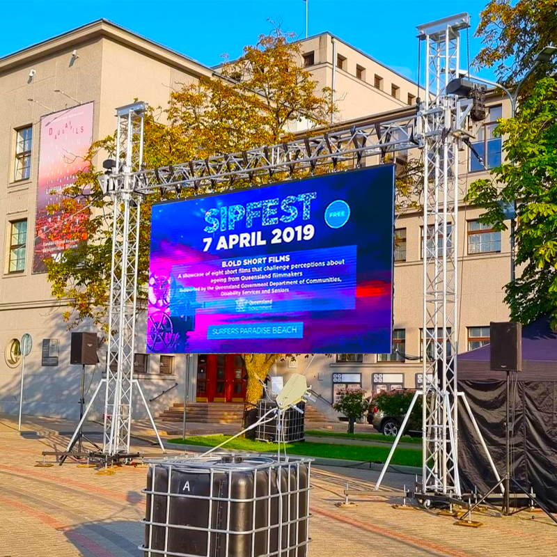 Fondo de boda al aire libre Pantalla de panel LED Pantalla de alquiler LED