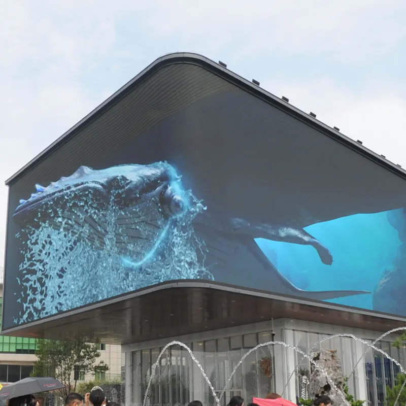 Panel de vídeo publicitario impermeable para exteriores, pantalla LED para campo de fútbol y baloncesto