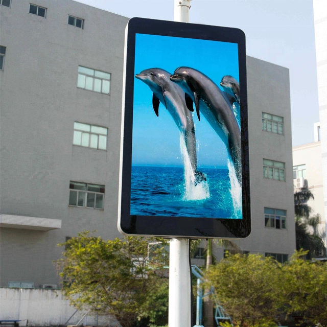 La publicidad callejera al aire libre llevó la pantalla de visualización llevada al aire libre de Digitaces de poste 