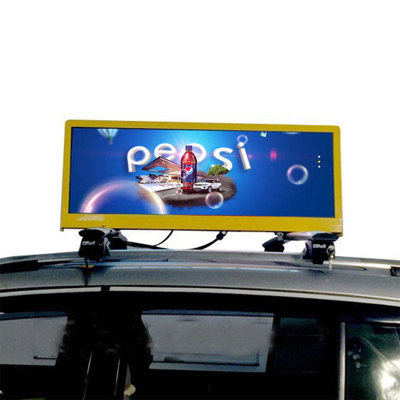 Pantalla LED al aire libre del panel lateral doble superior del coche del taxi de HD 3840Hz