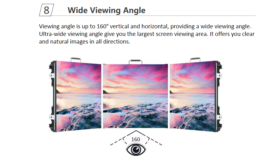 amplio &aacute;ngulo de visi&oacute;n