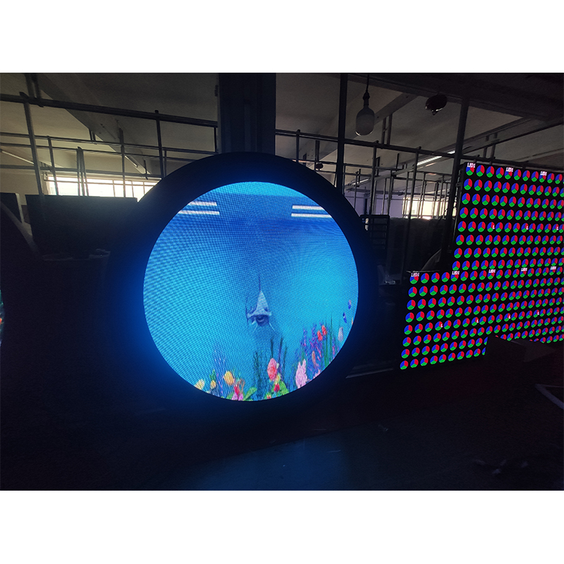 Pantalla LED circular de doble cara de forma redonda de tablero de muestra RGB