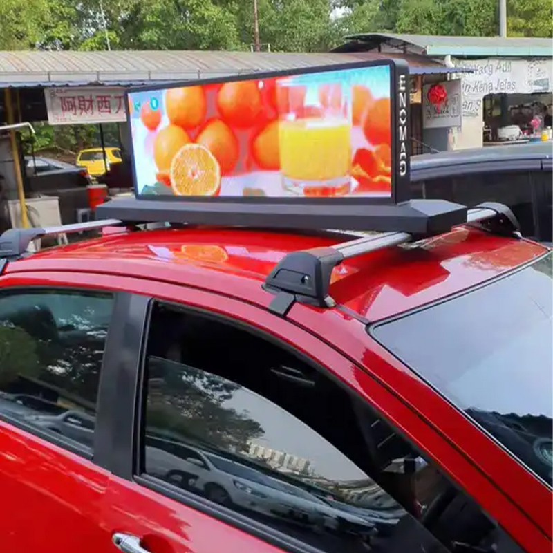 Pantalla LED al aire libre del panel lateral doble superior del coche del taxi de HD 3840Hz