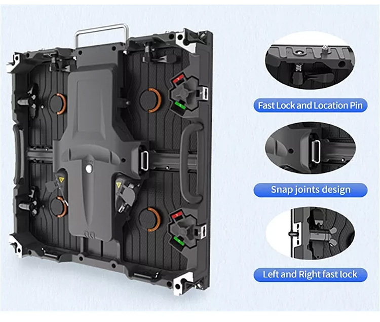 Detalles de la vitrina LED.
